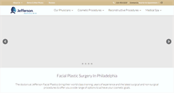 Desktop Screenshot of jeffersonfacialplastics.com